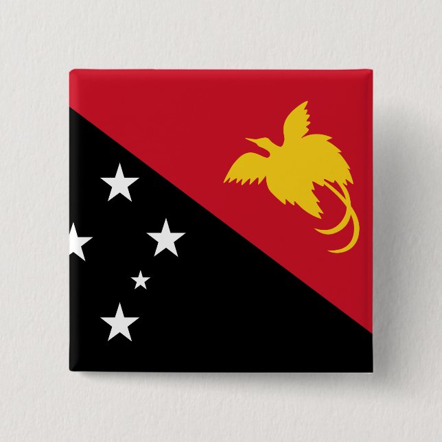 Chapa Cuadrada Bandera de Papúa Nueva Guinea (Anverso)