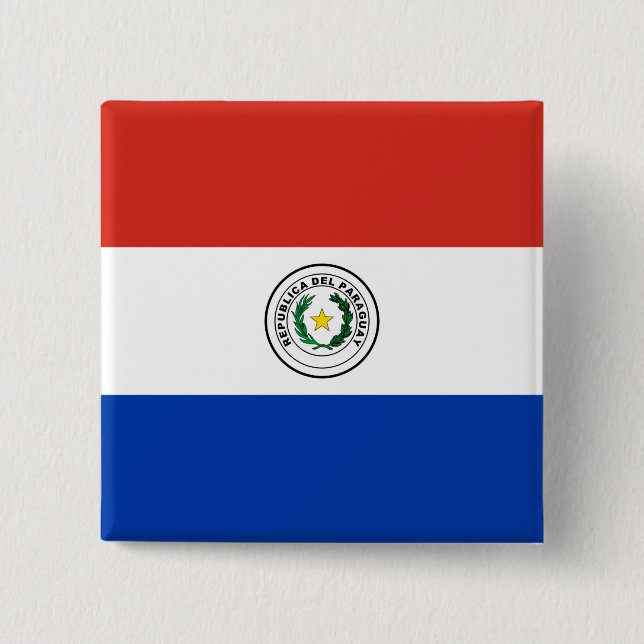 Chapa Cuadrada Bandera de Paraguay (Anverso)