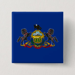 Chapa Cuadrada Bandera de Pensilvania
