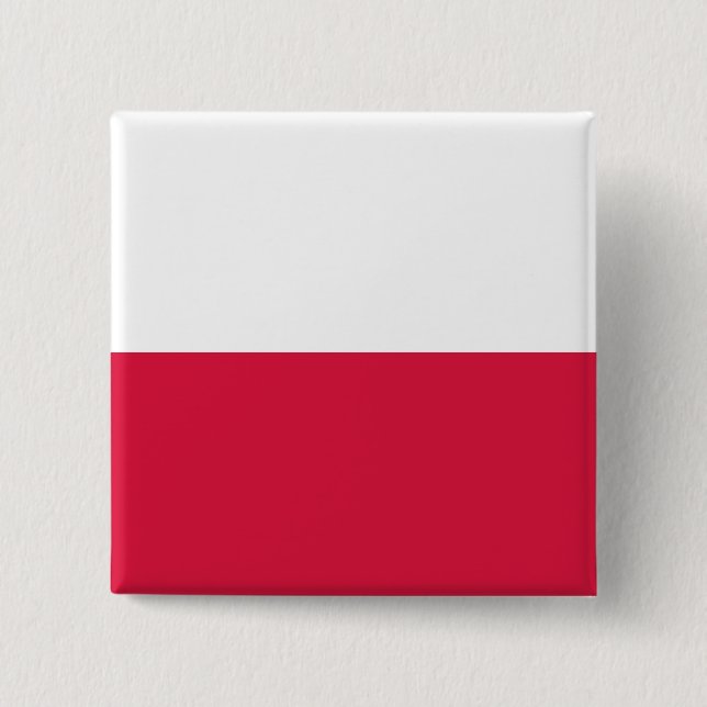Chapa Cuadrada Bandera de Polonia (polaca) (Anverso)