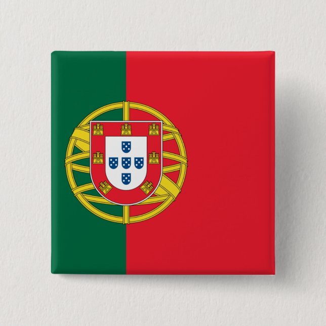 Chapa Cuadrada Bandera de portugal (Anverso)