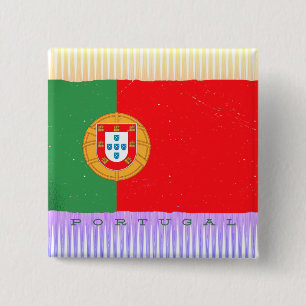 Chapa Cuadrada Bandera de Portugal
