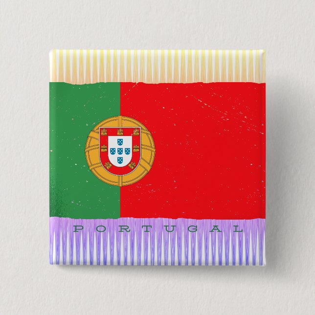 Chapa Cuadrada Bandera de Portugal (Anverso)