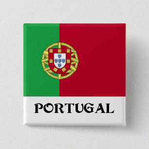 Chapa Cuadrada Bandera de Portugal Pegatina
