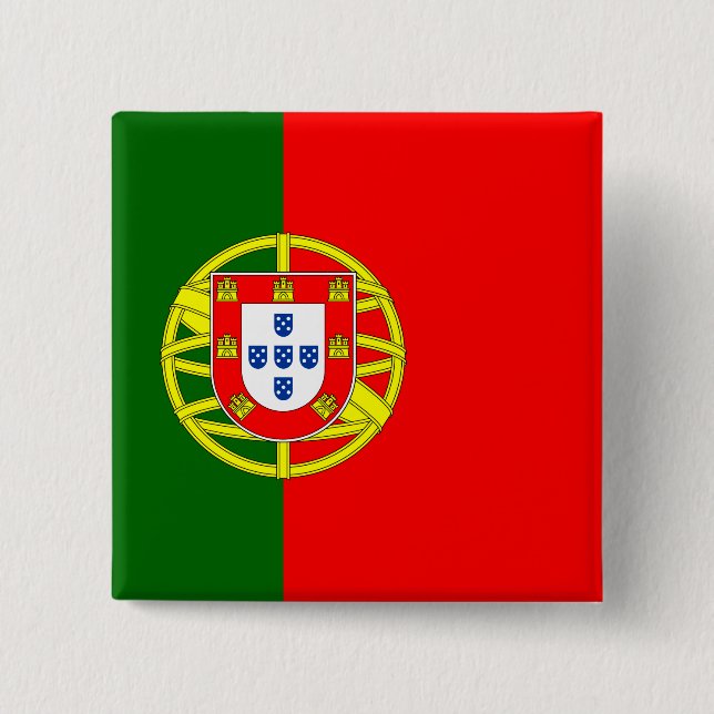 Chapa Cuadrada Bandera de Portugal (portugués) (Anverso)