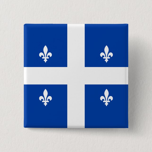 Chapa Cuadrada Bandera de Quebec (Anverso)