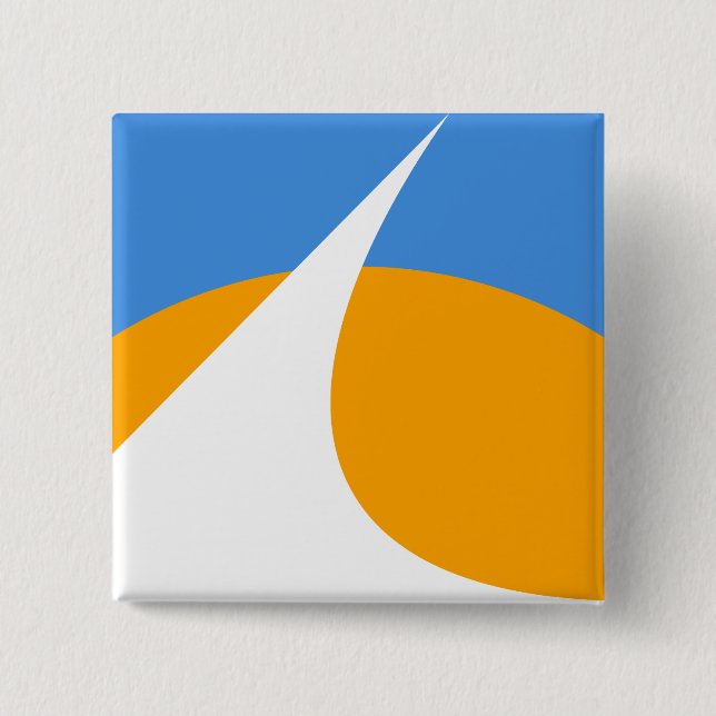Chapa Cuadrada Bandera de Redding, California (Anverso)