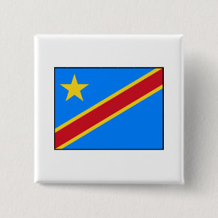 Chapa Cuadrada Bandera de República Democrática del Congo