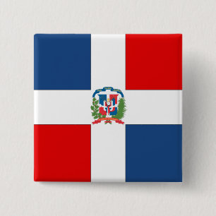 Chapa Cuadrada Bandera de República Dominicana