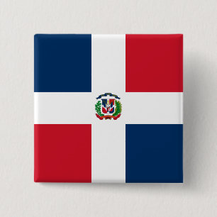 Chapa Cuadrada Bandera de República Dominicana