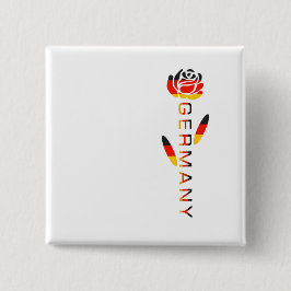 Chapa Cuadrada Bandera de Rosa Alemana