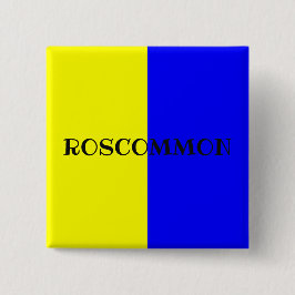 Chapa Cuadrada Bandera de Roscommon County