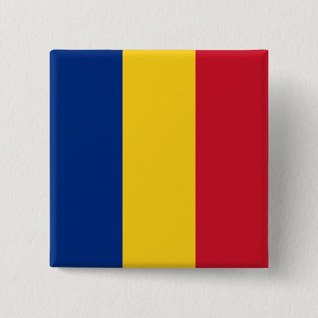 Chapa Cuadrada Bandera de Rumania (Anverso)