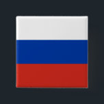 Chapa Cuadrada Bandera de Rusia<br><div class="desc">Botón cuadrado de la bandera de Rusia. Puede agregar su propio texto o gráficos haciendo clic en "personalizar más".</div>