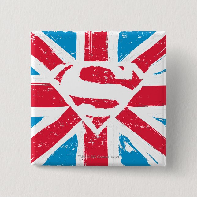 Chapa Cuadrada Bandera de S-Shield sobre (Anverso)