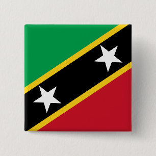 Chapa Cuadrada Bandera de Saint Kitts y Nevis