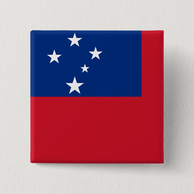 Chapa Cuadrada Bandera de Samoa (Anverso)