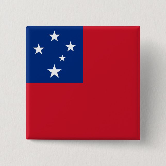 Chapa Cuadrada Bandera de Samoa (Anverso)
