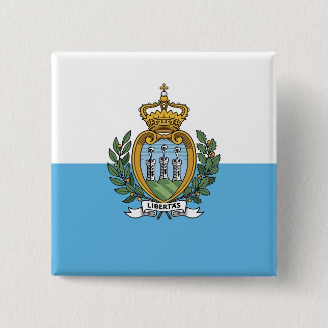 Chapa Cuadrada Bandera de San Marino (Anverso)
