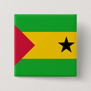 Chapa Cuadrada Bandera de Santo Tomé y Príncipe