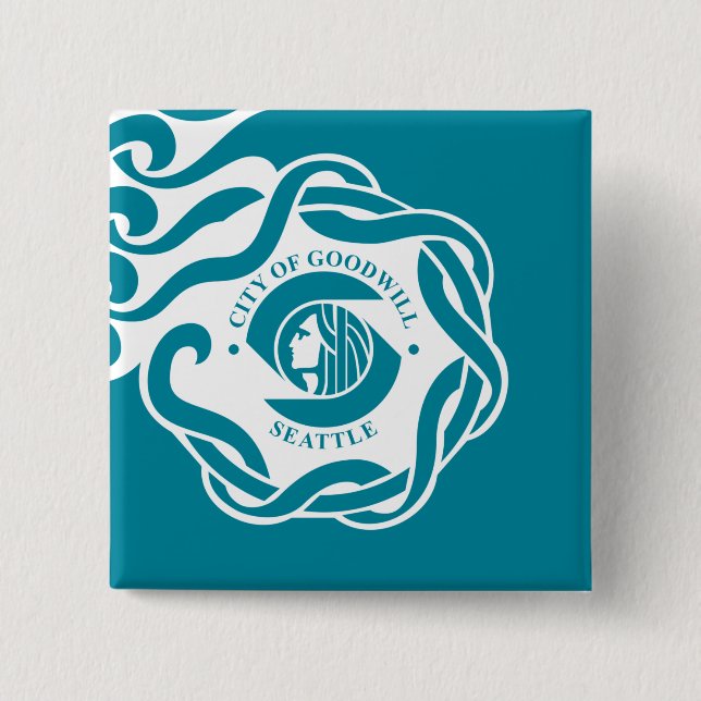 Chapa Cuadrada Bandera de Seattle (Washington) (Anverso)