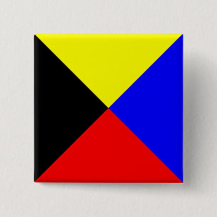 Chapa Cuadrada Bandera de señal marítima Zulu ICS