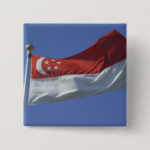 Chapa Cuadrada Bandera de Singapur