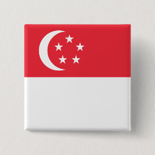 Chapa Cuadrada Bandera de Singapur