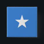 Chapa Cuadrada Bandera de Somalia (somalí)<br><div class="desc">Productos de bandera mundial de personalizable - Por favor,  no dude en añadir su propio texto.</div>
