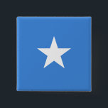 Chapa Cuadrada Bandera de Somalia (somalí)<br><div class="desc">Productos de bandera mundial de personalizable - Por favor,  no dude en añadir su propio texto.</div>