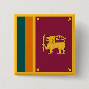 Chapa Cuadrada Bandera de Sri Lanka
