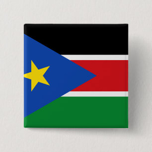 Chapa Cuadrada Bandera de Sudán del Sur