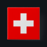 Chapa Cuadrada Bandera de Suiza<br><div class="desc">Bandera de Suiza</div>