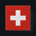 Chapa Cuadrada Bandera de Suiza<br><div class="desc">Bandera de Suiza</div>