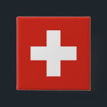 Chapa Cuadrada Bandera de Suiza<br><div class="desc">Bandera de Suiza</div>