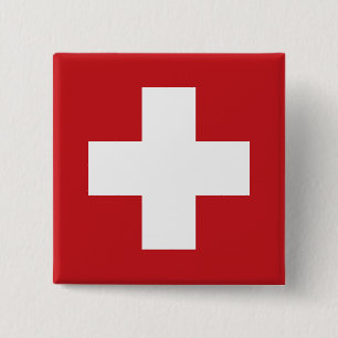 Chapa Cuadrada Bandera de Suiza