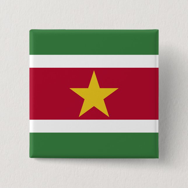 Chapa Cuadrada Bandera de Surinam (Anverso)