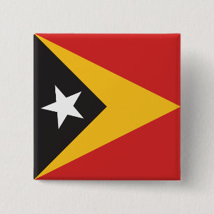 Chapa Cuadrada Bandera de Timor Oriental