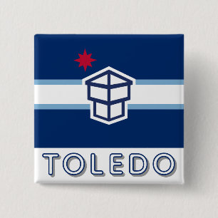 Chapa Cuadrada Bandera de Toledo, Ohio