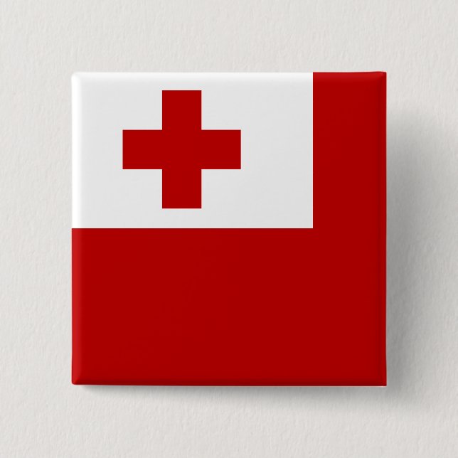 Chapa Cuadrada Bandera de Tonga (Anverso)