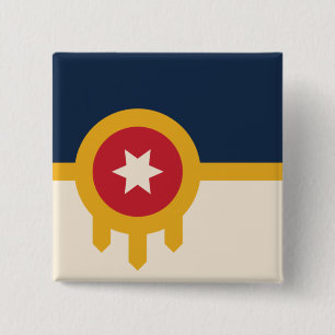 Chapa Cuadrada Bandera de Tulsa (Oklahoma)