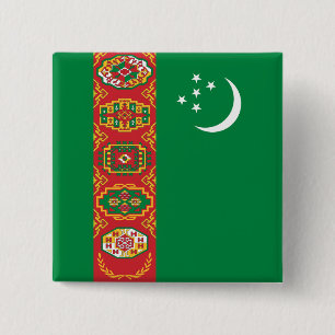 Chapa Cuadrada Bandera de Turkmenistán