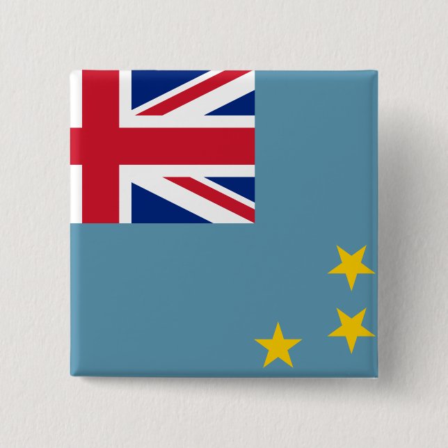 Chapa Cuadrada Bandera de Tuvalu (Tuvaluan) (Anverso)