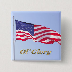Chapa Cuadrada bandera de u s, gloria del ol