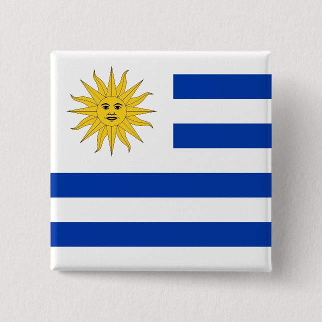 Chapa Cuadrada Bandera de Uruguay (Anverso)