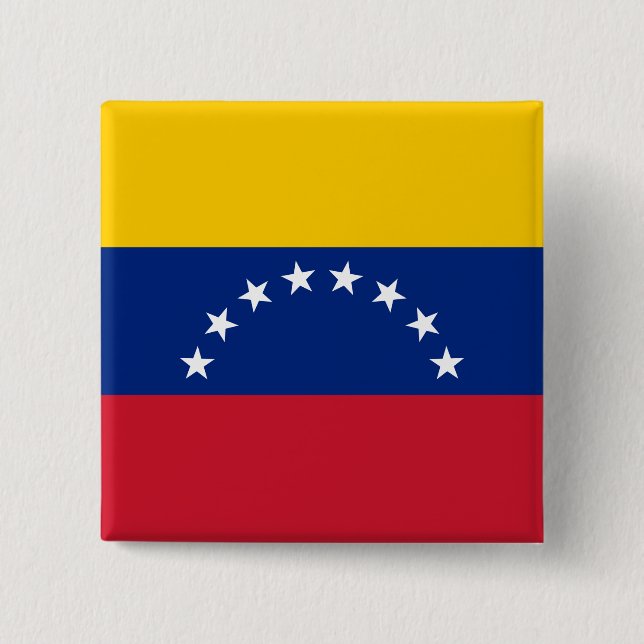Chapa Cuadrada Bandera de Venezuela (Anverso)