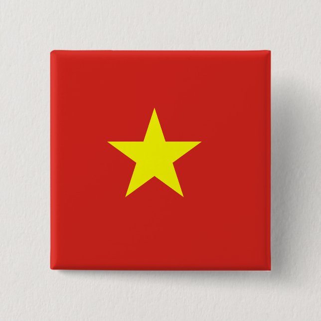 Chapa Cuadrada Bandera de Vietnam (vietnamita) (Anverso)