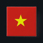 Chapa Cuadrada Bandera de Vietnam (vietnamita)<br><div class="desc">Productos de bandera mundial de personalizable - Por favor,  no dude en añadir su propio texto.</div>