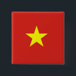 Chapa Cuadrada Bandera de Vietnam (vietnamita)<br><div class="desc">Productos de bandera mundial de personalizable - Por favor,  no dude en añadir su propio texto.</div>