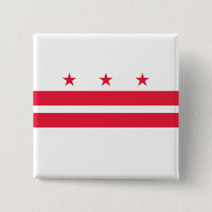 Chapa Cuadrada Bandera de Washington D.C. (Distrito de Columbia)